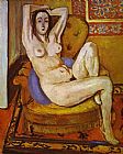 Nude on a Blue Cushion